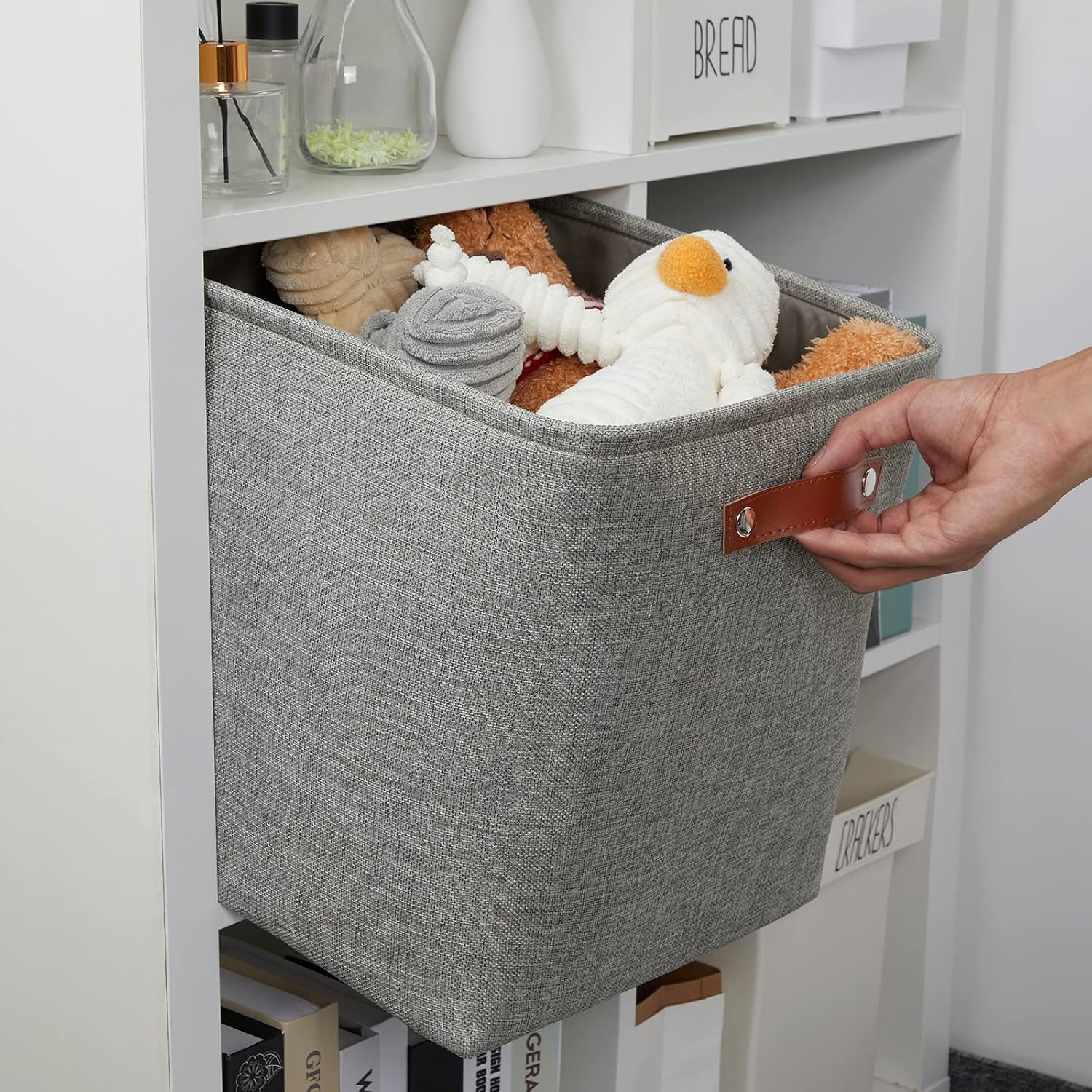 DULLEMELO Cube Storage Boxes,13 inch Fabric Baskets Closet Storage Bins for Home Organization and