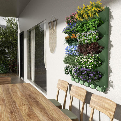 Self Watering Wall Mounted Vertical Planter, 36 Pots Wall Planter Indoor Vertical Living Green