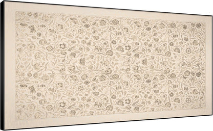 SIGNWIN 36"x72" Extra Large Framed Wall Art Vintage Botanical Sketch with Detailed Floral Pattern
