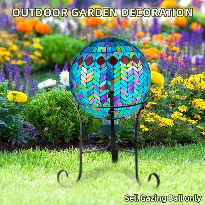 VOREEN Mosaic Glass Gazing Ball Outdoor Gazing Globe, Reflective Ball Yard Decoration for Homes