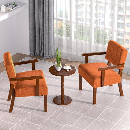 Accent Chair Set of 2 with Table, Living Room Chairs with Soft Seat and Armrests for Living Room