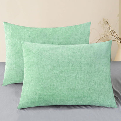 CaliTime Throw Pillow Covers Decorative 20 X 26 Inches Pack of 2 Cozy Chenille Standard Pillow