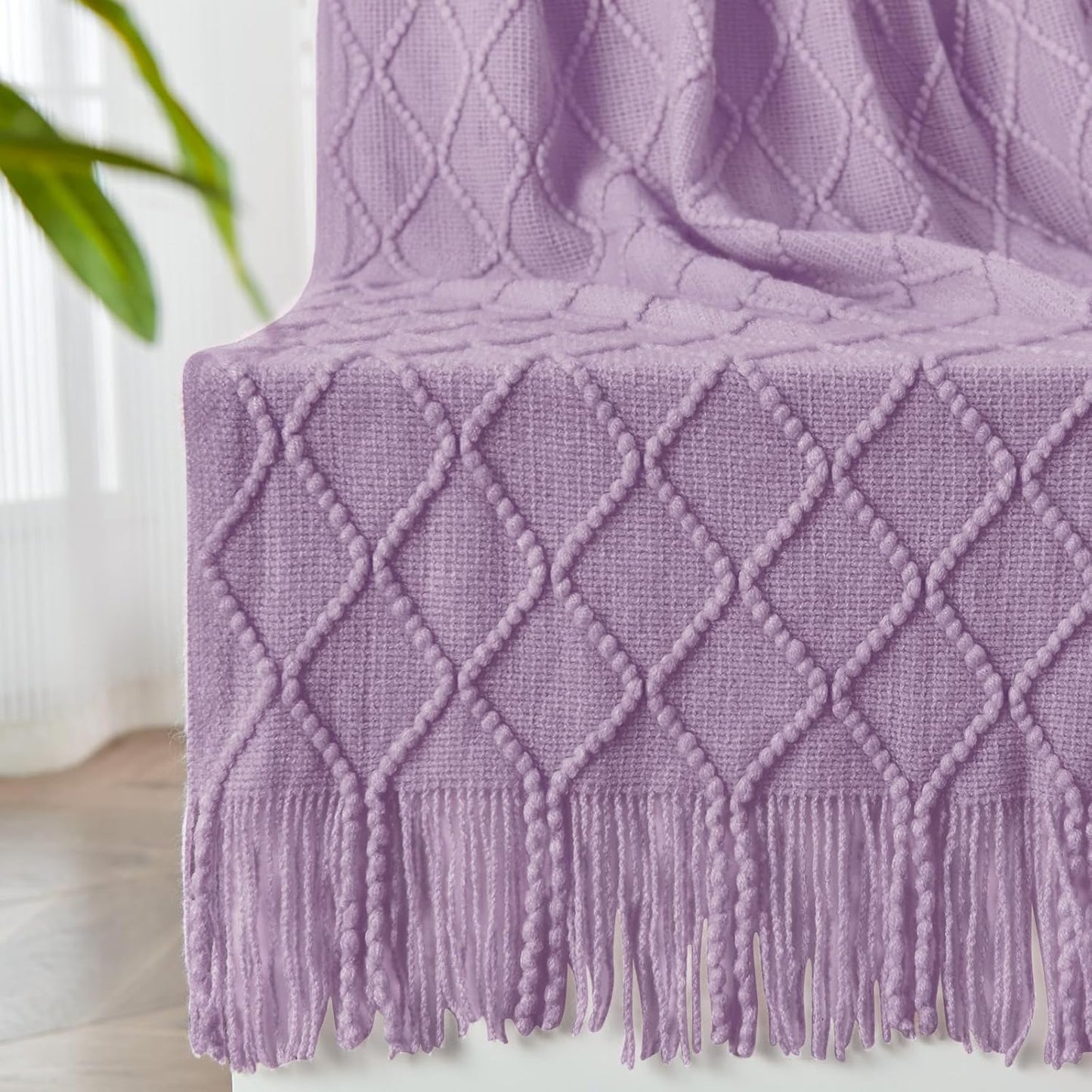 inhand Knitted Throw Blanket for Couch and Bed, Soft Living Room Home Decor Knitted Blanket with