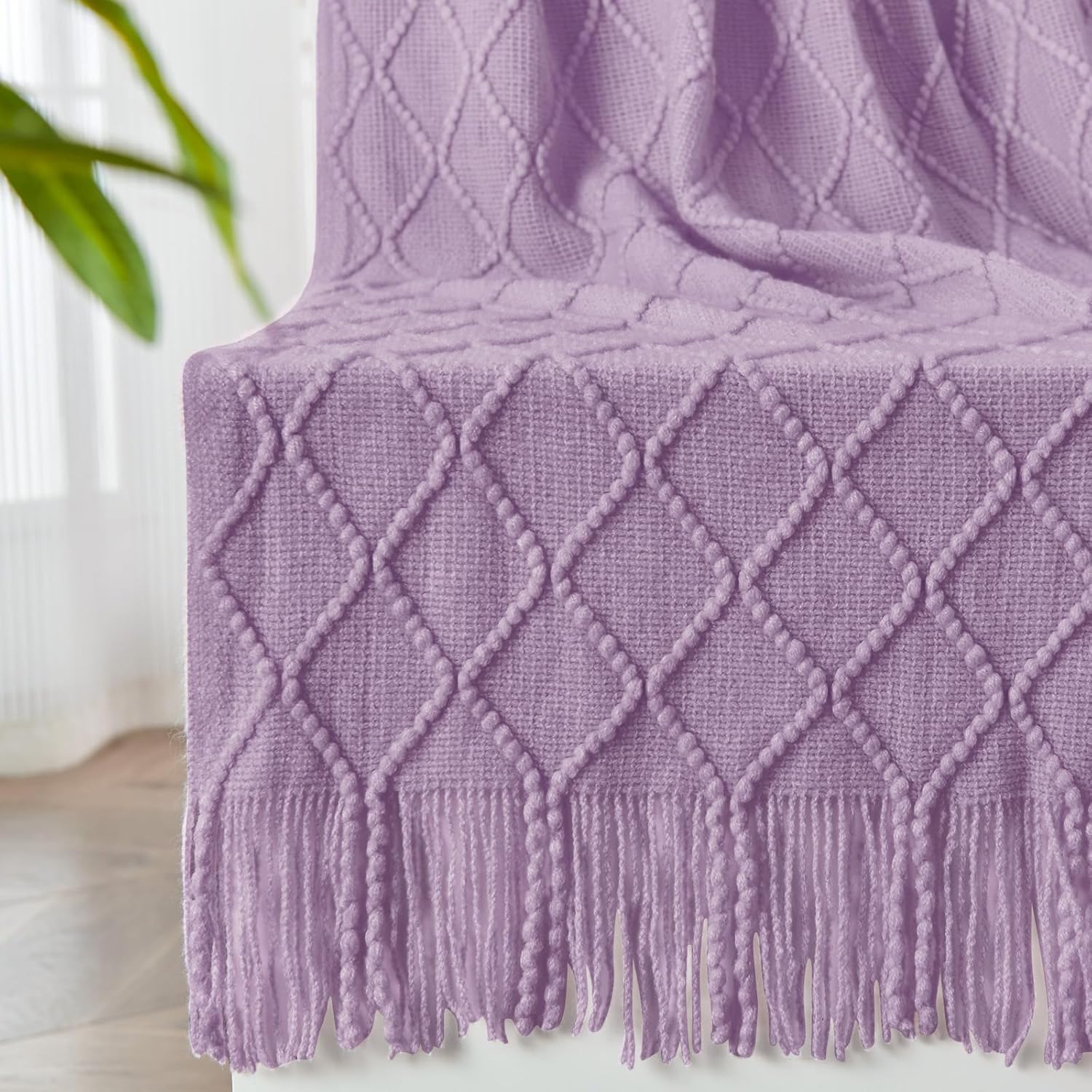 inhand Knitted Throw Blanket for Couch and Bed, Soft Living Room Home Decor Knitted Blanket with