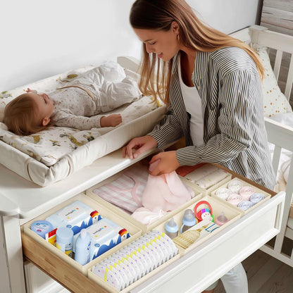 DIMJ Drawer Organizer Clothes 15 Pack - Foldable Baby Organizers and Storage & Dresser Organizer