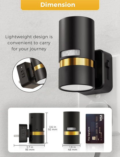 L LOHAS LED Motion Sensor Night Light Plug in, Night Lights Plug into Wall with Adjustable