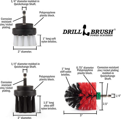 The Ultimate Drill Brush Cleaning Supplies Kit - Bathroom Accessories - Shower Cleaner - Bath Mat