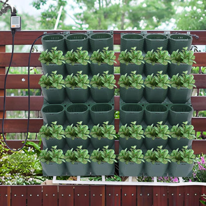 Vertical Wall Planter, Self-Watering Vertical Garden Planter Set with 36 Pots, Stackable Planters