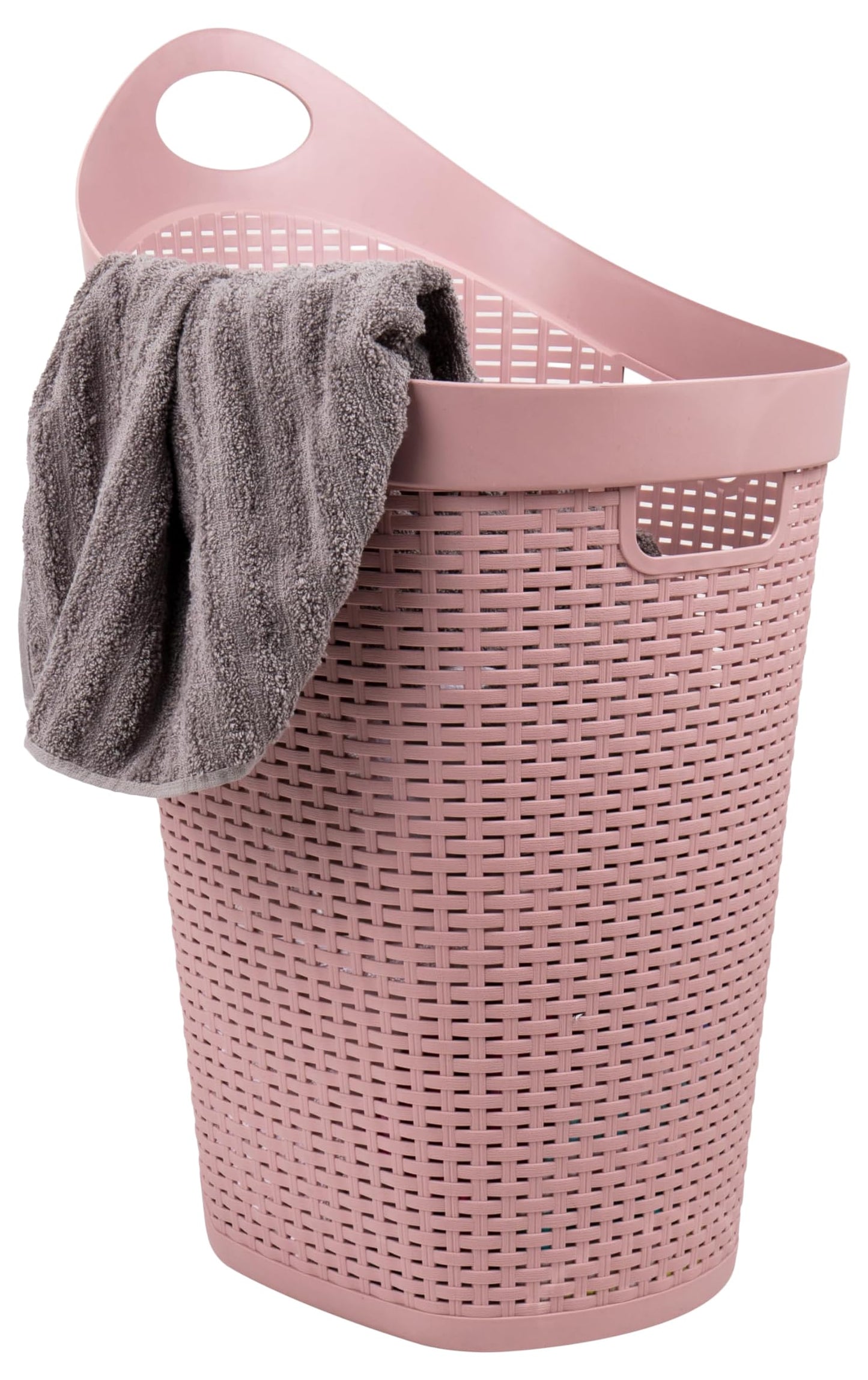 Mind Reader Basket Collection, Mobile Laundry Hamper, 60 Liter (15g/33lbs) Capacity, Cut Out
