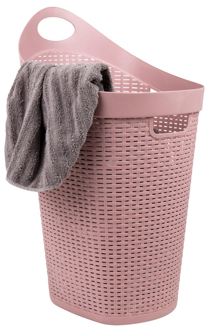 Mind Reader Basket Collection, Mobile Laundry Hamper, 60 Liter (15g/33lbs) Capacity, Cut Out