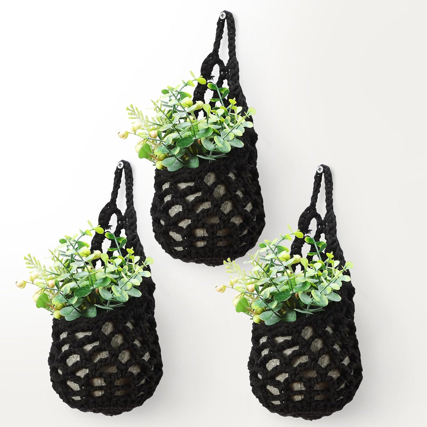 3PK Wall Planters for Indoor Plants, Macrame Plant Hanger | Wall Planter, Plant Hanger, Hanging