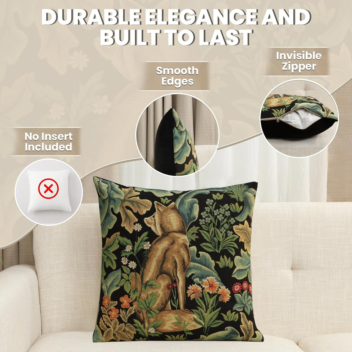Charlotte Home Furnishings Throw Pillow Covers, Decorative Boho Pillow Covers for Couch, Living