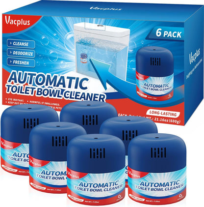 Vacplus Toilet Bowl Cleaners - 6 Pack, Krazy Clean Automatic Long-Lasting Toilet Cleaner Bottles