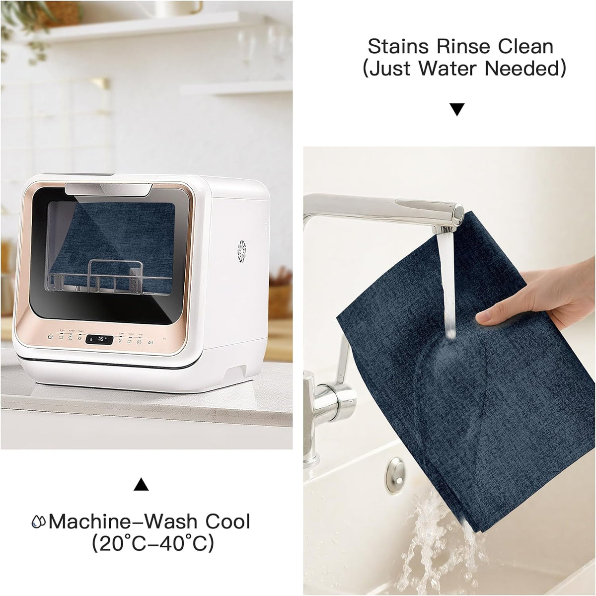 DOLOPL Placemats Set of 12, Reversible Wipeable & Heat Resistant Place Mats, Modern Faux Leather