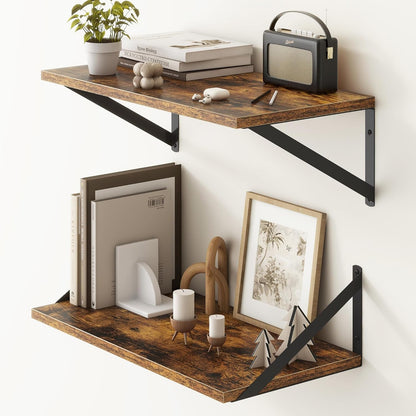 Fun Memories 20 Inch Floating Shelves, Deep Wall Shelves for Kitchen, 20 x 10 Floating Shelf for