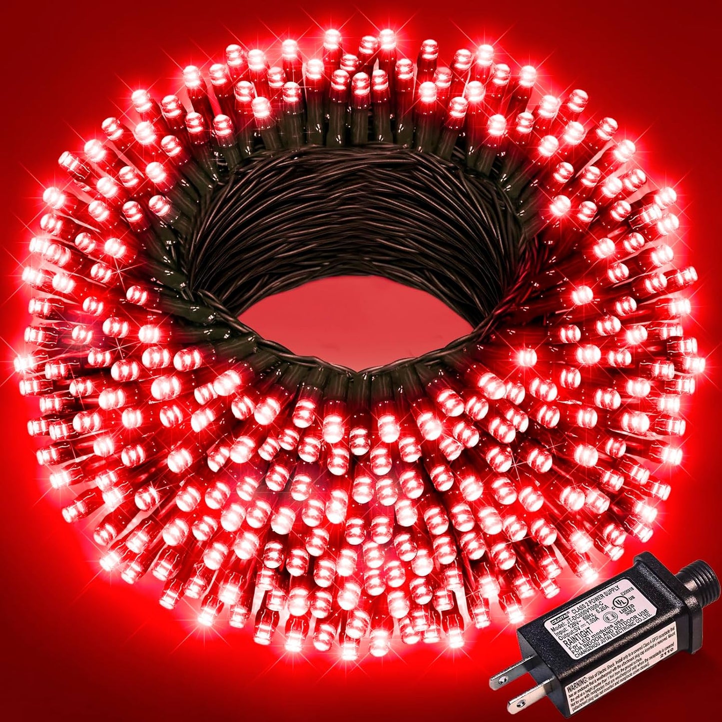 100FT 300 LED Christmas Lights Outdoor, Plug in Christmas Tree Lights with 8 Modes Waterproof, Plug