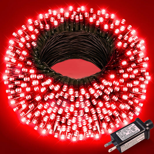 100FT 300 LED Christmas Lights Outdoor, Plug in Christmas Tree Lights with 8 Modes Waterproof, Plug