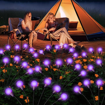 Solar Garden Lights Outdoor, Waterproof Solar Powered Lights for Yard Pathway Patio, Swaying Lawn