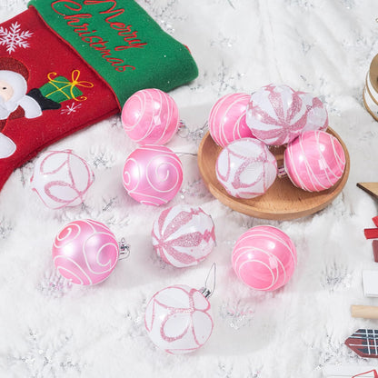 100Pcs Christmas Balls Ornaments Set, Shatterproof Christmas Decorations with Hand-held Gift