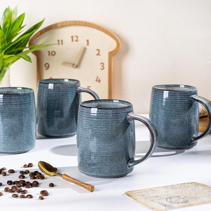 GBHOME Large Coffee Mugs Set of 4, 18oz Handmade Ceramic Coffee Mugs Set with Gradient color for