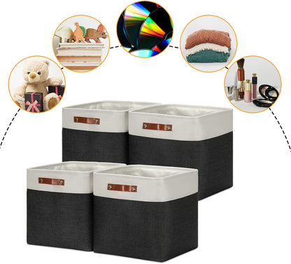 DULLEMELO Storage Baskets, 13 Inch Cube Storage Bins for Shelves Closet Nursery Toy Storage