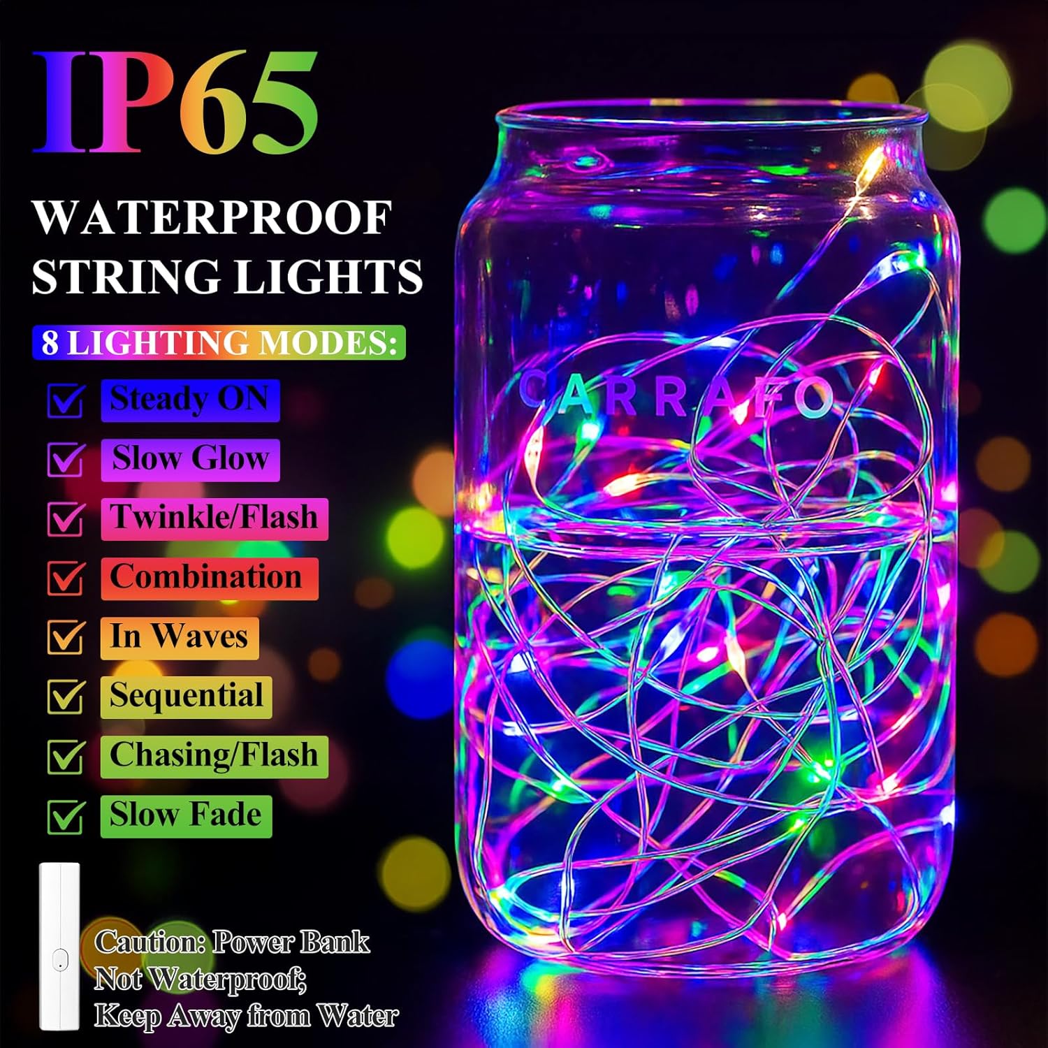 Lakumu Battery Operated String Lights, Twinkle Lights with Timer, Mini LED Fairy Lights for
