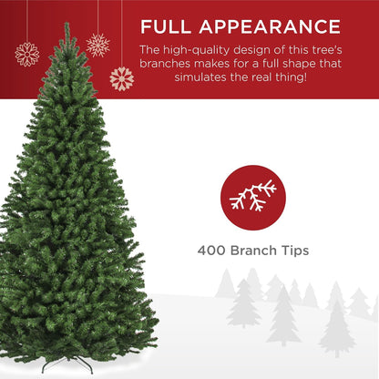 Best Choice Products Artificial Christmas Tree, 4.5ft Premium Unlit Realistic Spruce Holiday Décor