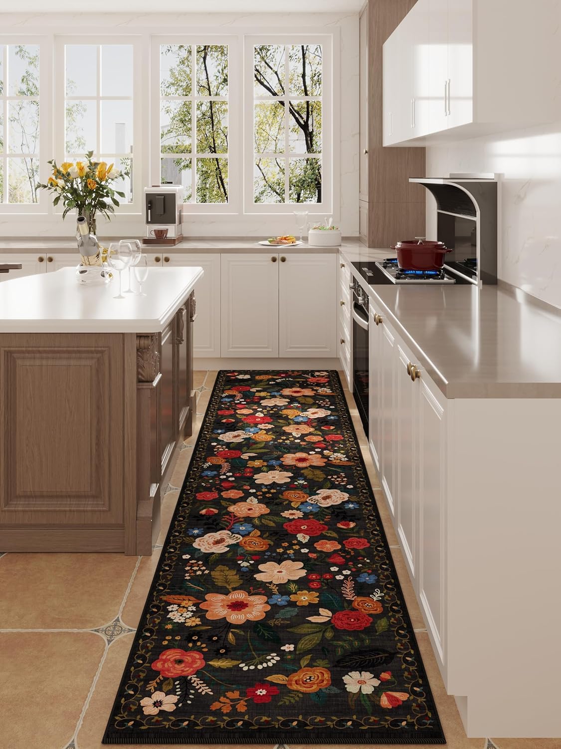 Runners for Hallways Kitchen Rug Non Slip 2'x 10' Long Washable Runner Rugs with Rubber Backing
