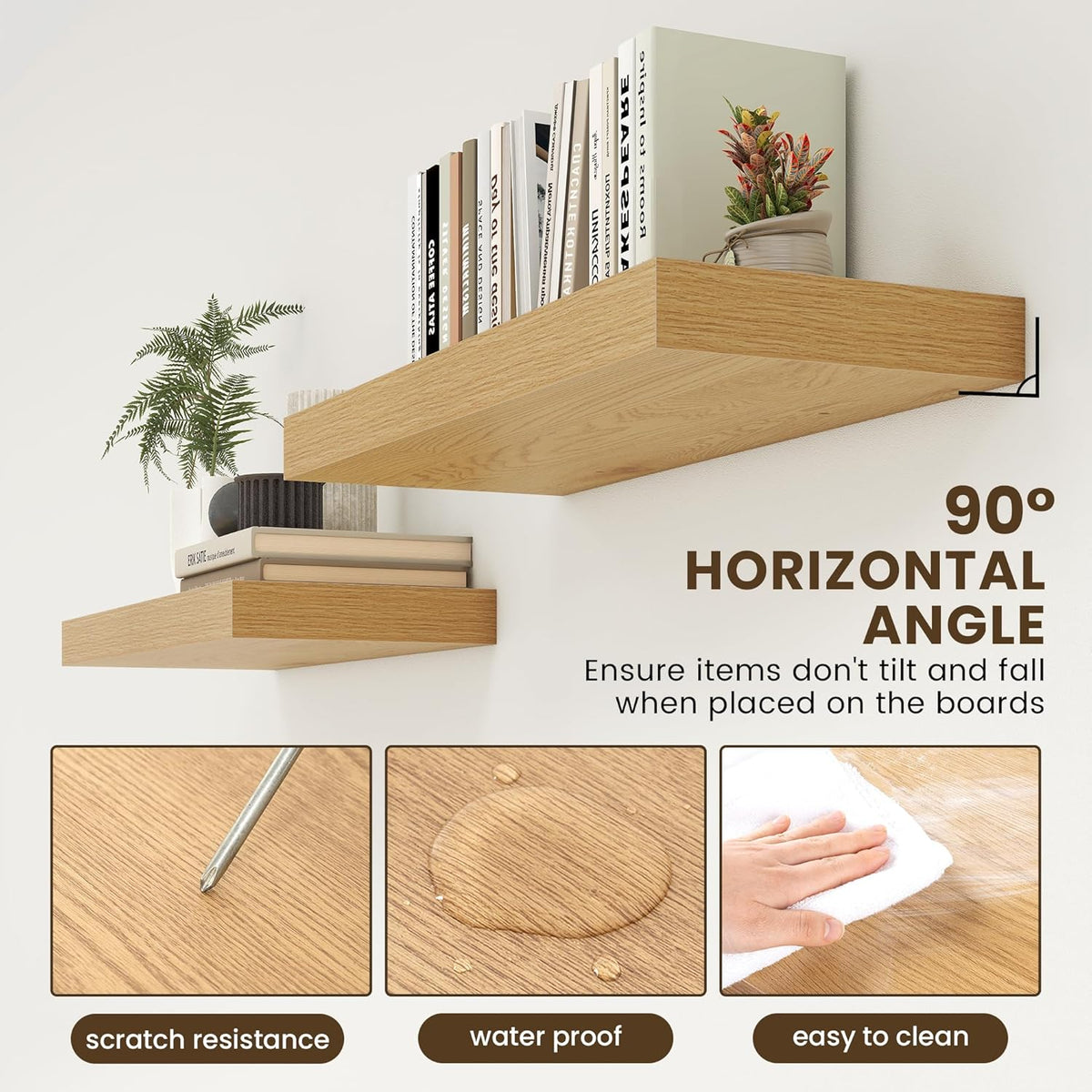 Deep Floating Shelves for Wall | 30 Inch Wide x 12 Inch Deep Floating Shelves | 30W x 12D Rustic