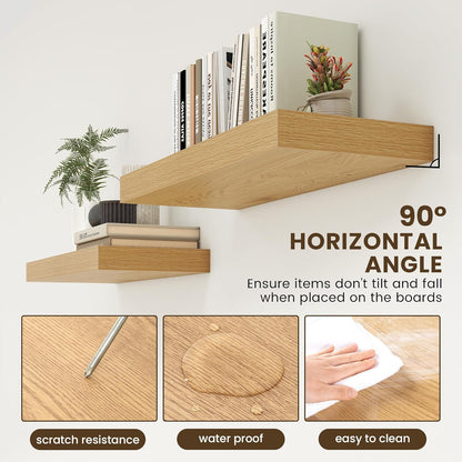 Deep Floating Shelves for Wall | 30 Inch Wide x 12 Inch Deep Floating Shelves | 30W x 12D Rustic
