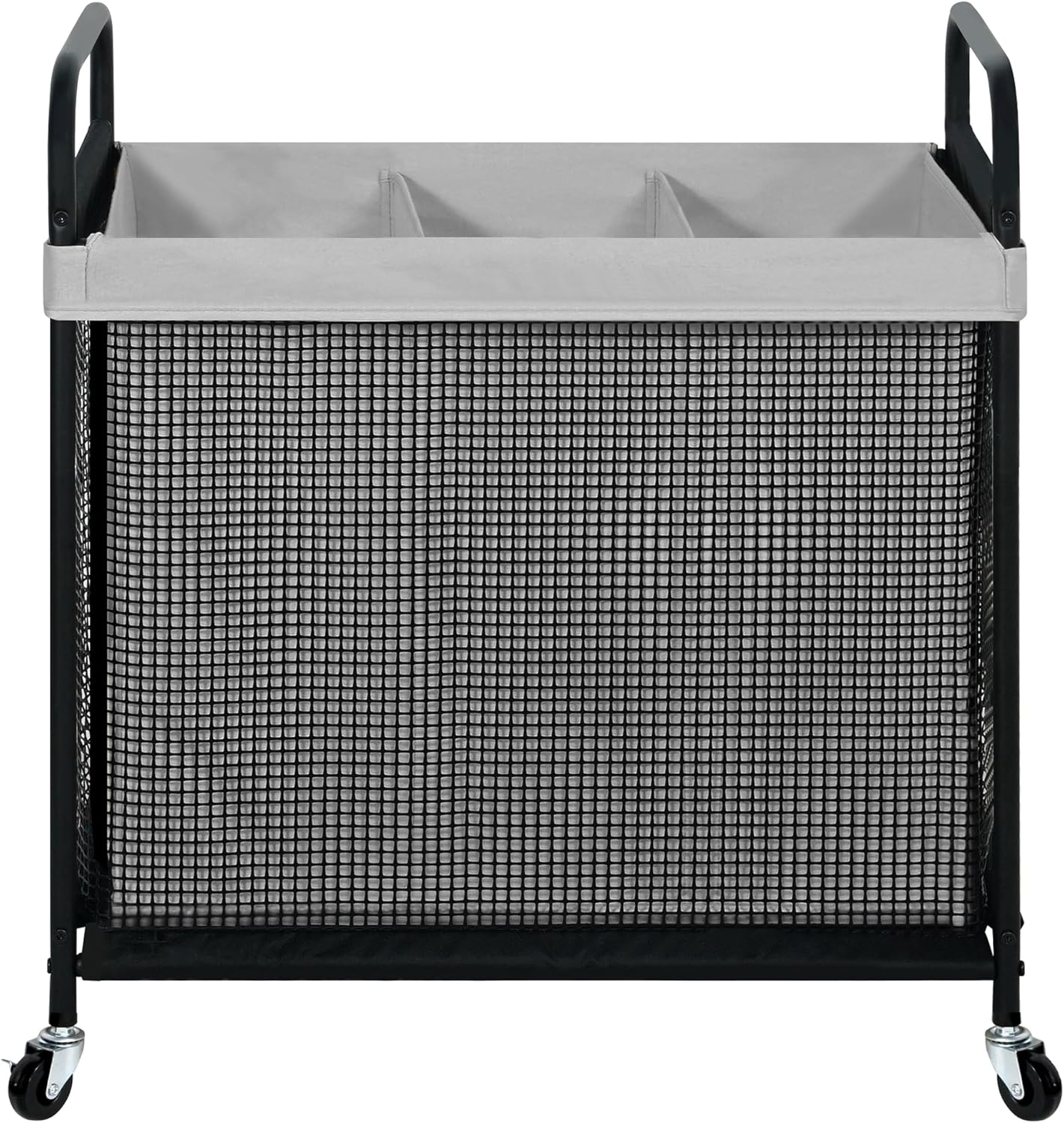 STO STO Laundry Hamper 3 Section, 120L Rolling Laundry Sorter Cart with Removable and Washable