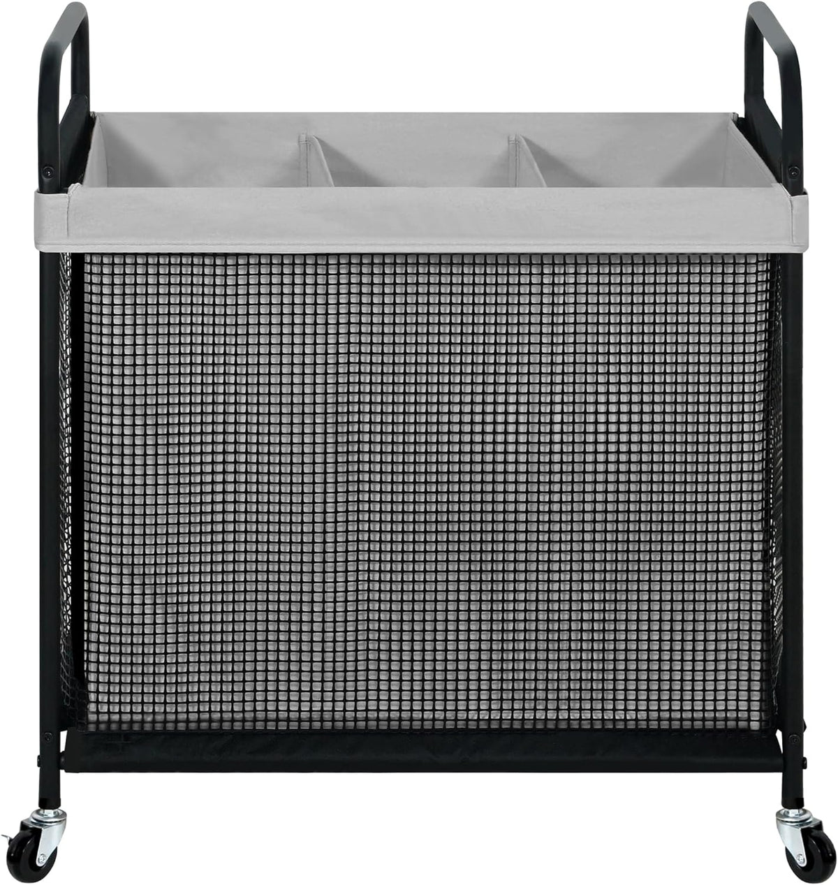 STO STO Laundry Hamper 3 Section, 120L Rolling Laundry Sorter Cart with Removable and Washable