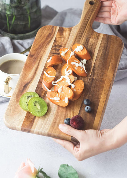 Acacia Wood Cutting Board - Wooden Kitchen Cutting Board for Meat, Cheese, Bread,Vegetables