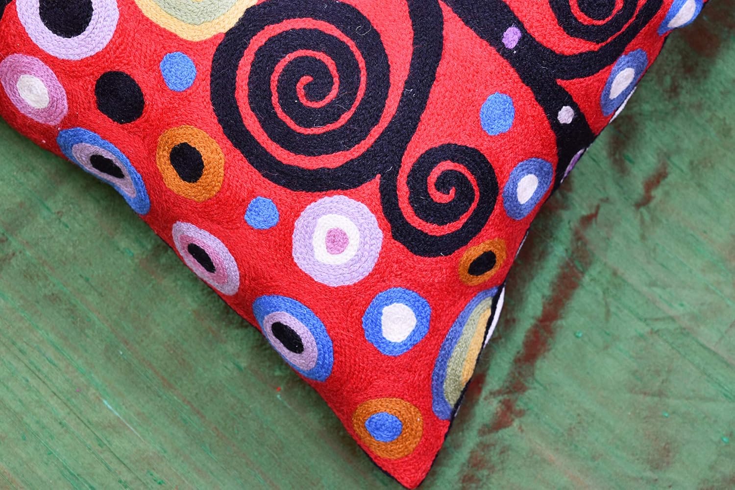 Klimt Tree of Life Pillow Cover | Red Floral Pillowcase | Flower Accent Pillows |Suzani Cushions |