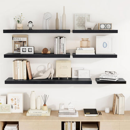 55 Inch Floating Shelves, 55"x9.25"x1.5" Inch Deep Floating Shelves for Wall, Wooden Shelves for