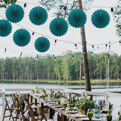 Green Birthday Decorations,DIY Green Paper Fans Hanging Decoration ,Party Supplies Party Fans 12in
