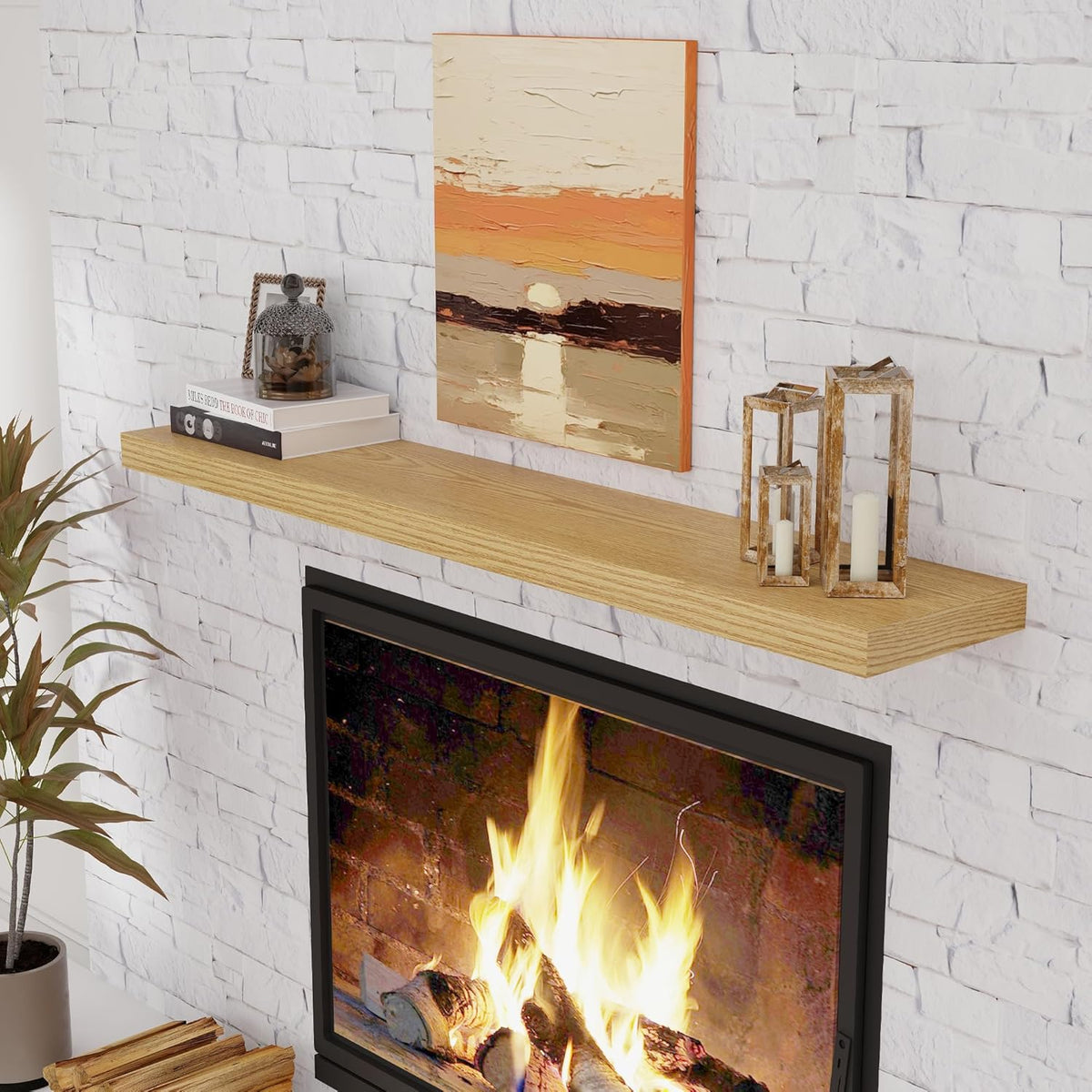 Floating Shelves 55 Inch Long, 55"W x 9"D Wall Shelf Invisible Bracket, 9 Inch Deep Floating Shelf
