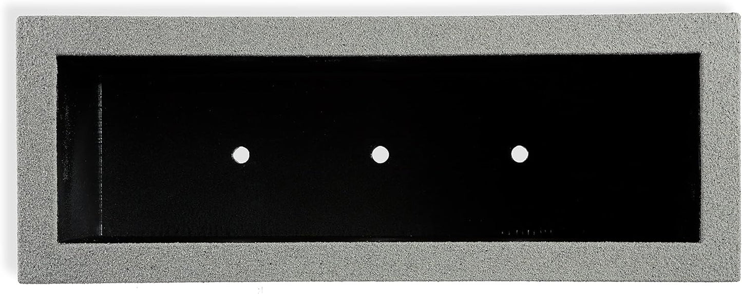 PolyStone Milan Tall Modern Outdoor/Indoor Rectangular Trough Planter, 46" L X 17" W X 19" H