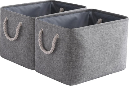 TcaFmac Organization and Storage Basket for Organizing - Large 2 Pack 16x12x12 inch Fabric Storage