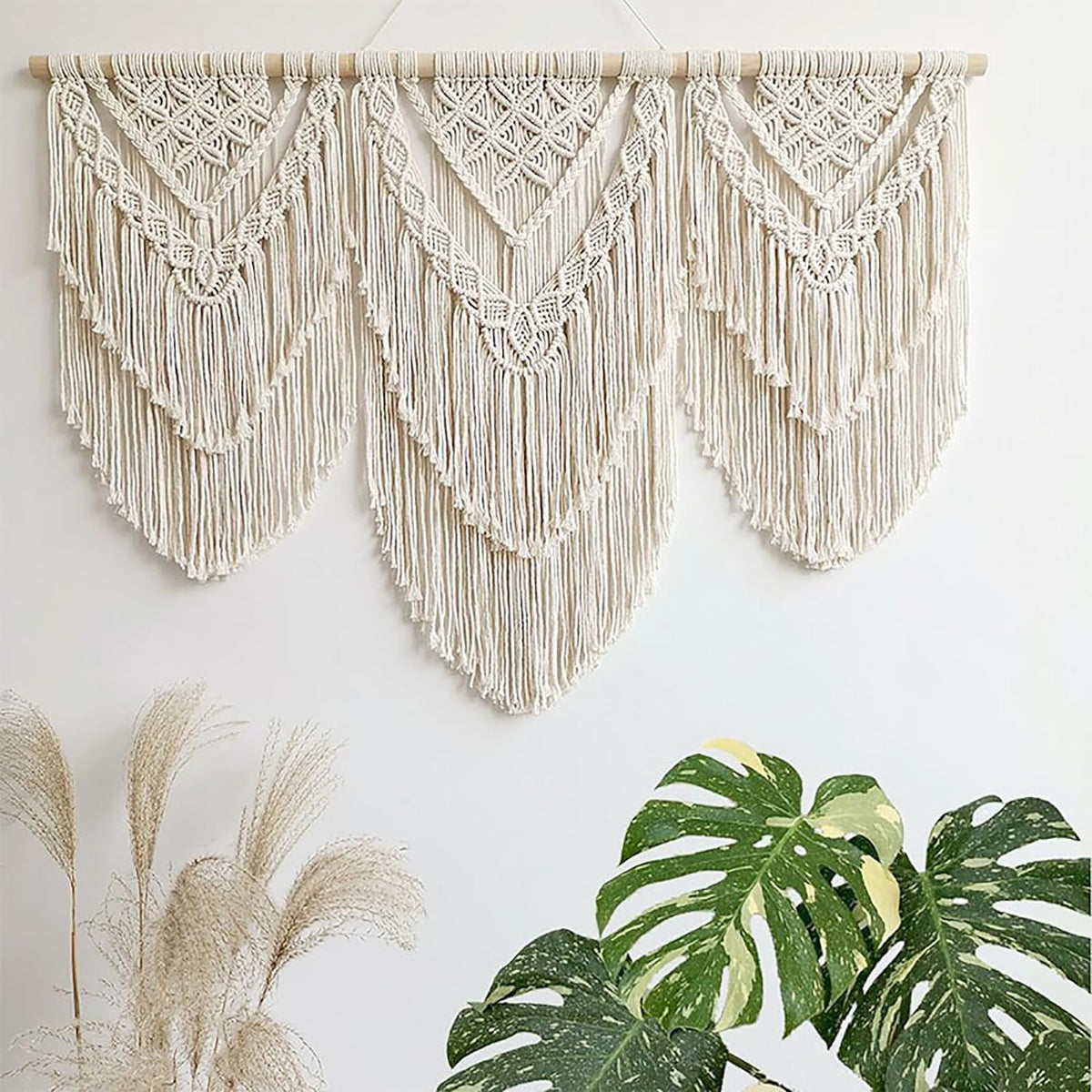 Achart Macrame Wall Hanging Large- Boho Wall Decor- large wall art- Wall Decor Living Room- Macrame