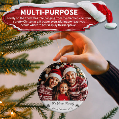 Personalized Christmas Ornaments 2025,Custom Christmas Ornament with Photo Text,Personalized