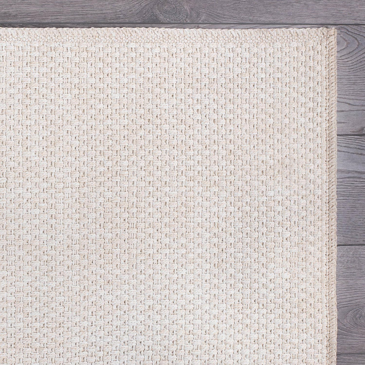 CAMILSON Easy Jute Rug 5x7, Indoor Outdoor Off-White Farmhouse Area Rugs for Living Room Patio and