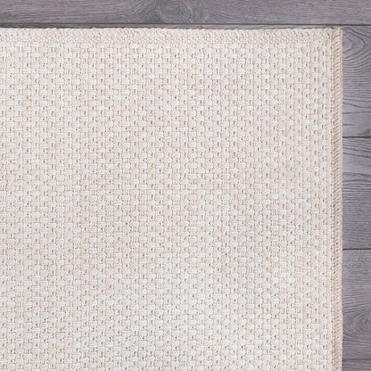 CAMILSON Easy Jute Rug 5x7, Indoor Outdoor Off-White Farmhouse Area Rugs for Living Room Patio and