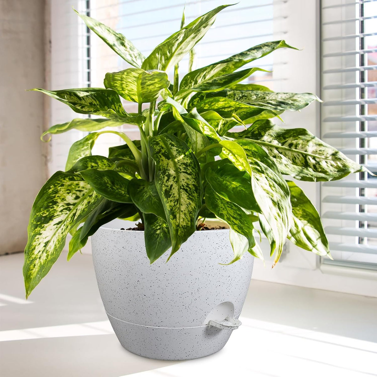 12/10/9 inch Large Self Watering Pots, Plant Pots with Mesh Drainage Holes for Indoor Outdoor