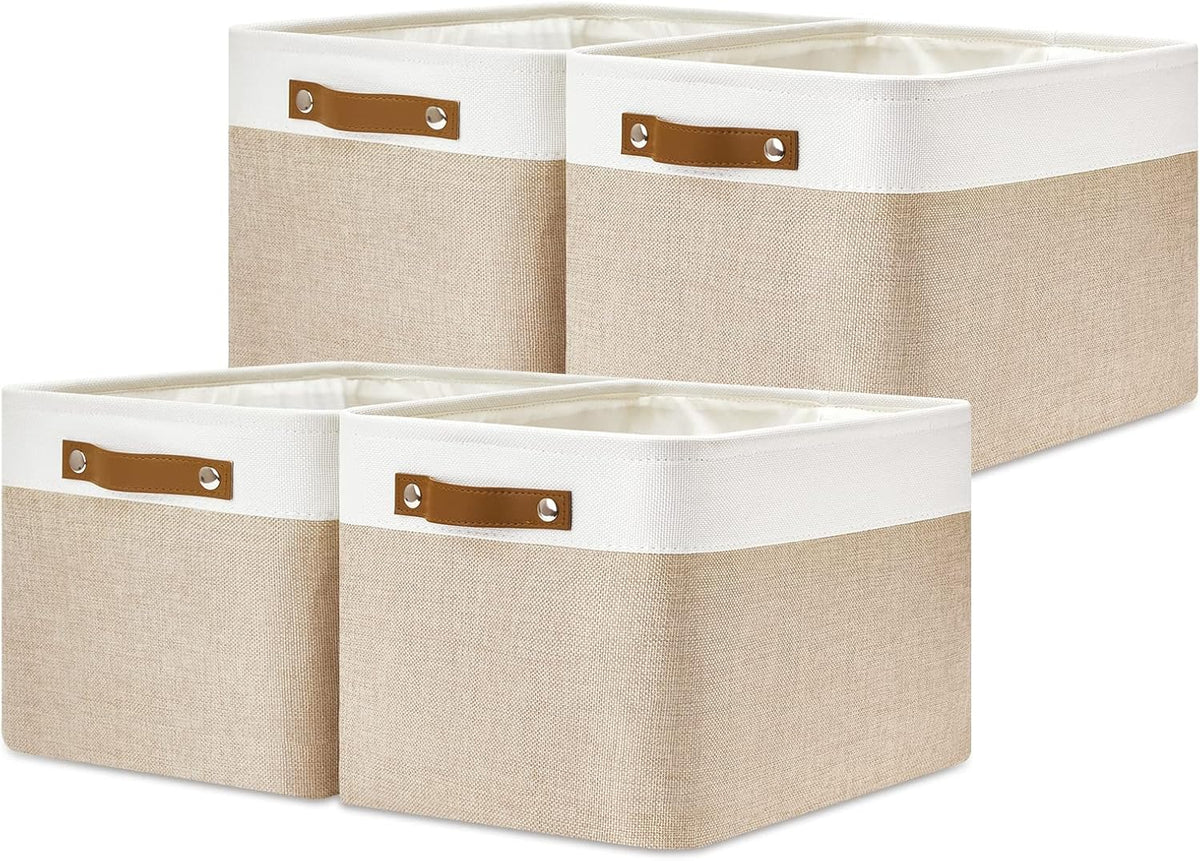 DULLEMELO Fabric Storage Bins for Laundry, Home, Foldable Storage Baskets for Shelves, Toys