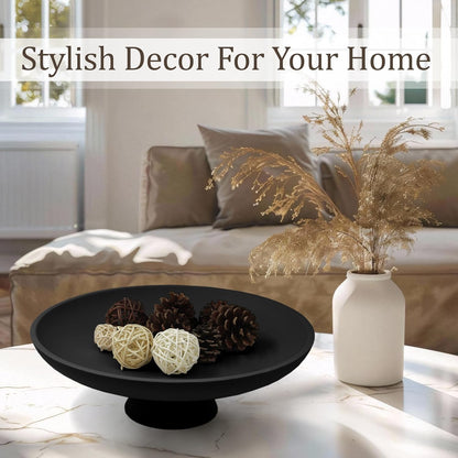 Large Decorative Bowl, Modern Resin Pedestal Bowl for Home Decor, Stylish Fruit Bowl for Kitchen