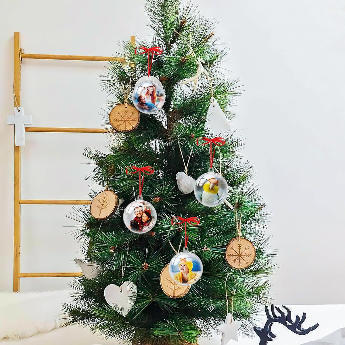Personalized Christmas Ornaments 2025 Wood Custom Picture Text Hanging Ornament Customized