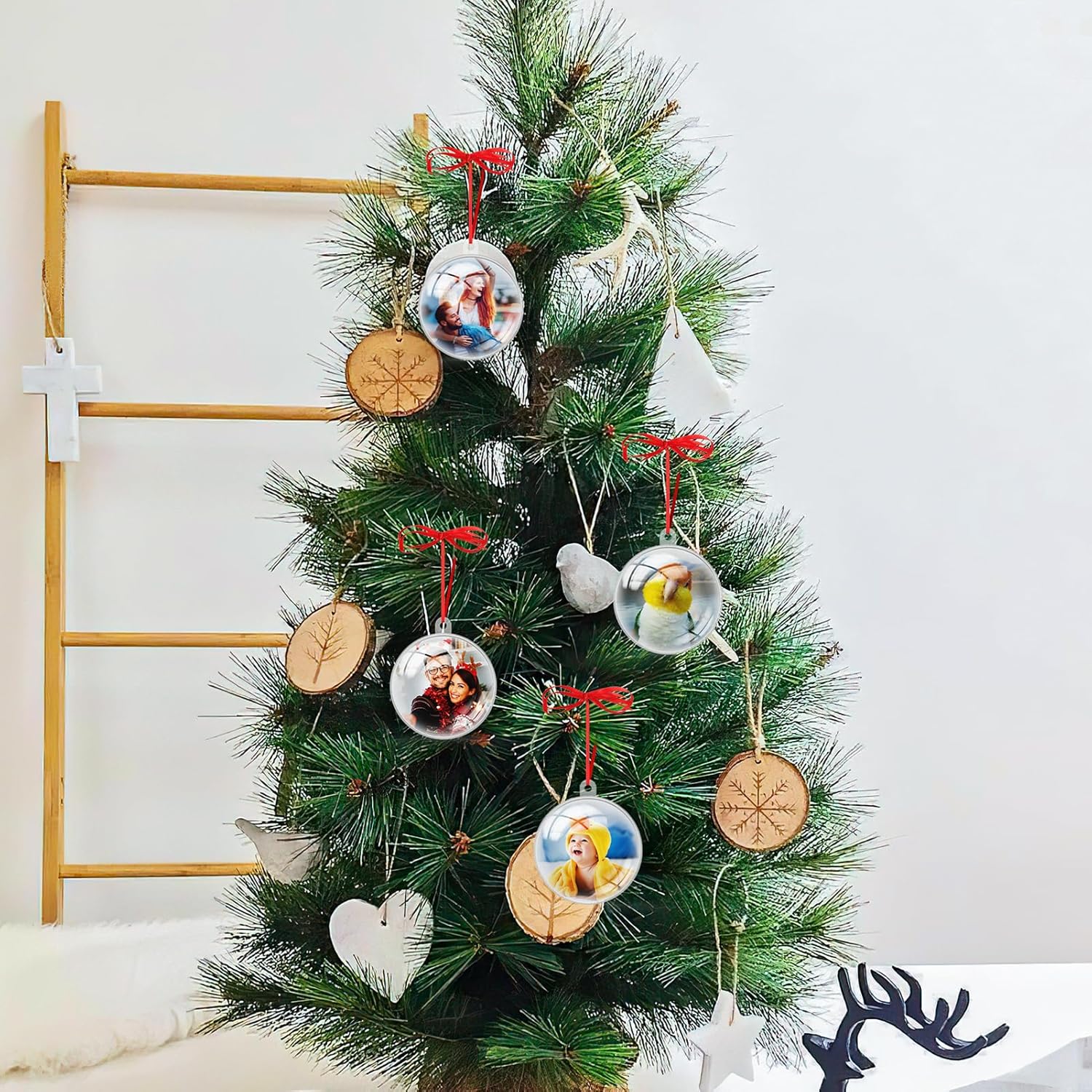 Personalized Christmas Ornaments 2025 Wood Custom Picture Text Hanging Ornament Customized