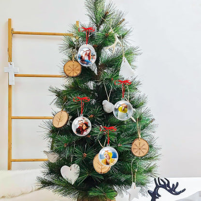 Personalized Christmas Ornaments 2025 Wood Custom Picture Text Hanging Ornament Customized