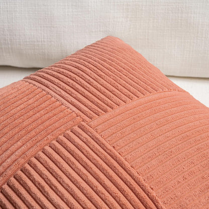 Fancy Homi 2 Packs Coral Decorative Throw Pillow Covers 18x18 Inch for Living Room Couch Bed